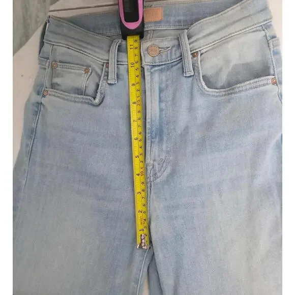 Mother Rambler Zip Ankle Fray in Chill Pill Size 24 - Picture 5 of 9